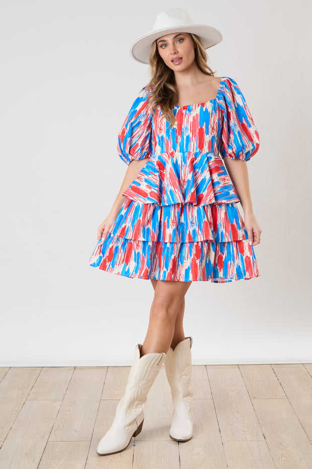 PE Abstract Printed Dress