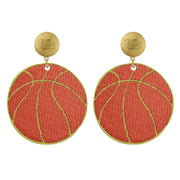 ES Carolina Airball Basketball Beaded Earrings