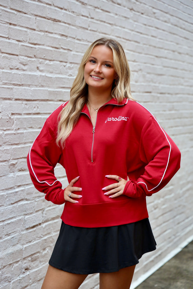 ZZ Cursive Carolina 1/2 Zip Pull Over