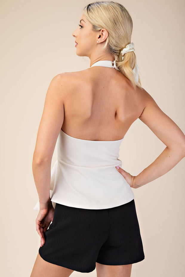 GM Backless Halter Tie Top