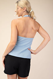GM Backless Halter Tie Top