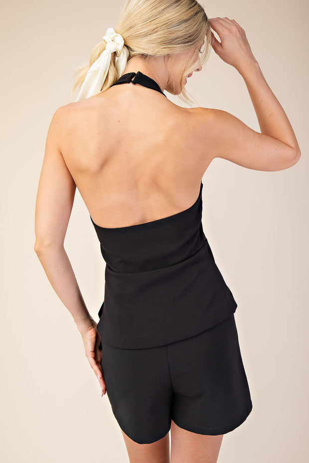 GM Backless Halter Tie Top