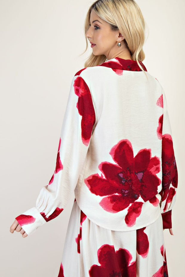GM Button Down Floral Matching Shirt