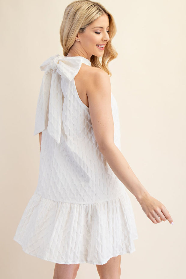 GM Halter Tie Mini Dress