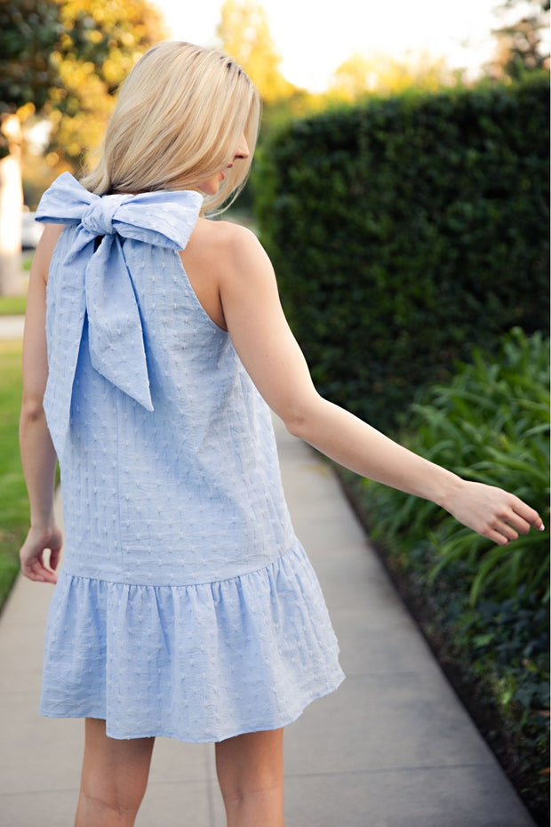 GM Halter Tie Mini Dress