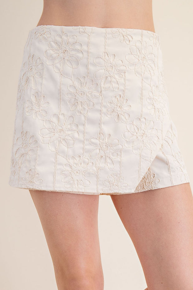 GM Floral Asymmetric Skort