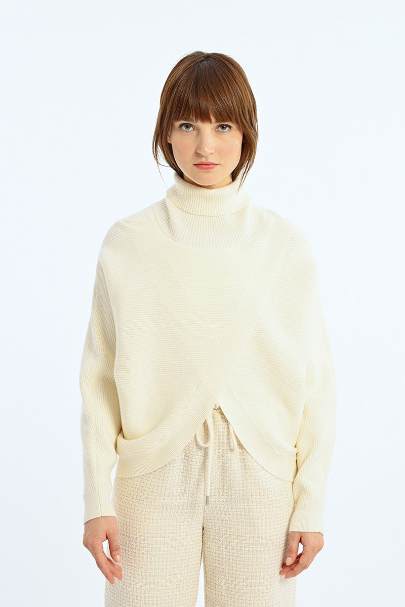 MBN Turtle Neck Crossover Sweater – Miss Cocky