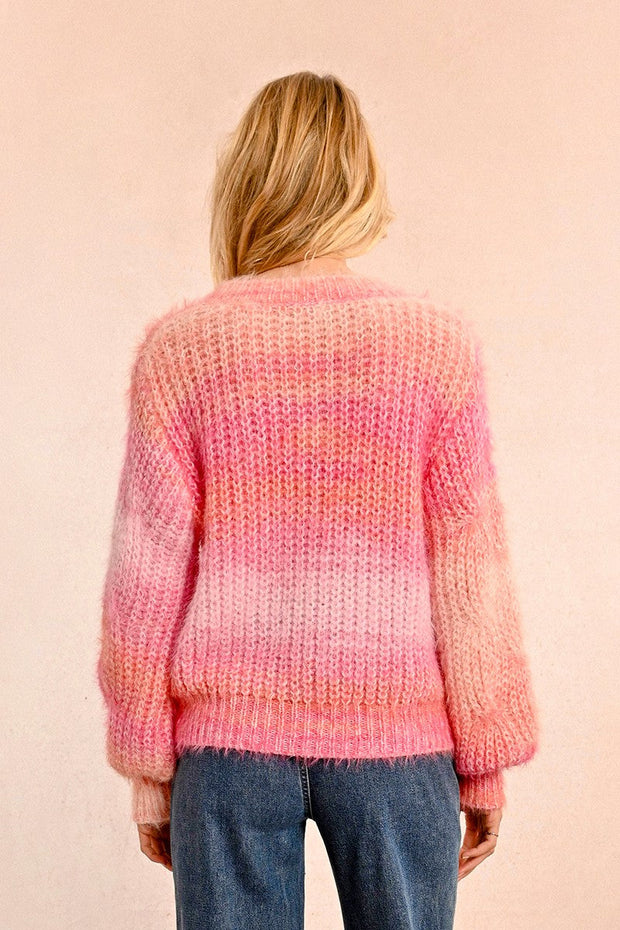 MBN Tie-Dye Cable Knit Sweater