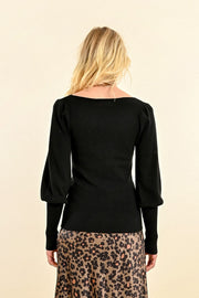 MBN Sweetheart Neckline Sweater