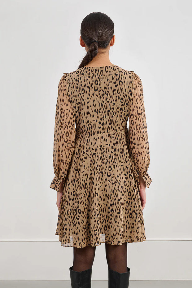 MBN Long Sleeve Printed Mini Dress