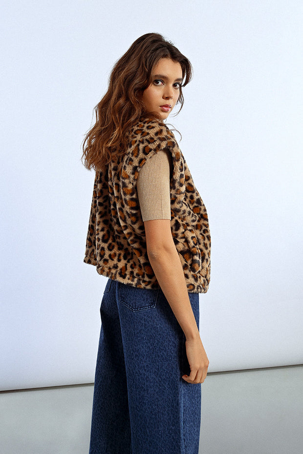 MBN Leopard Print Vest