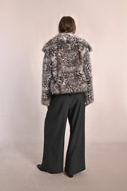 MBN Snow Leopard Fuzzy Jacket