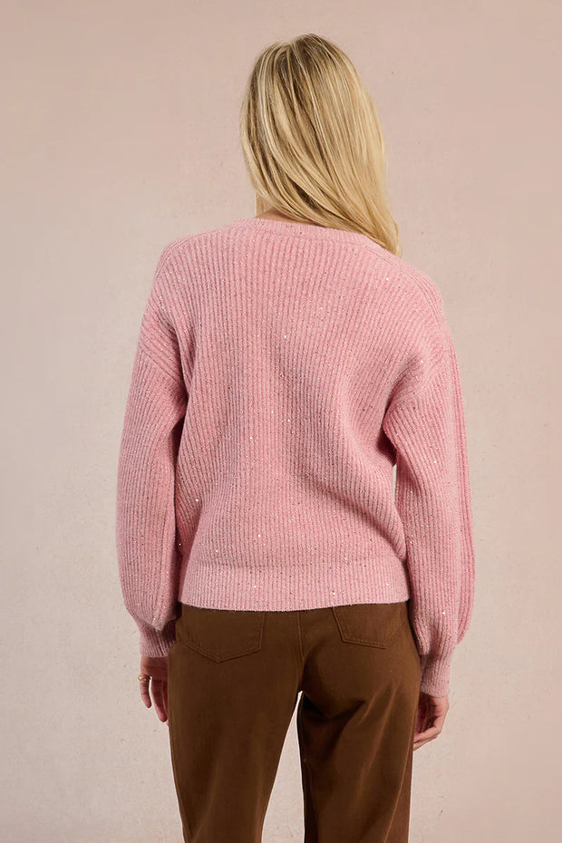 MBN V-Neck Sequin Sweater