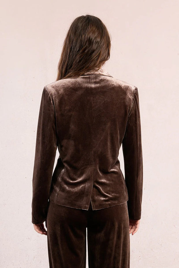 MBN Velvet Blazer Top