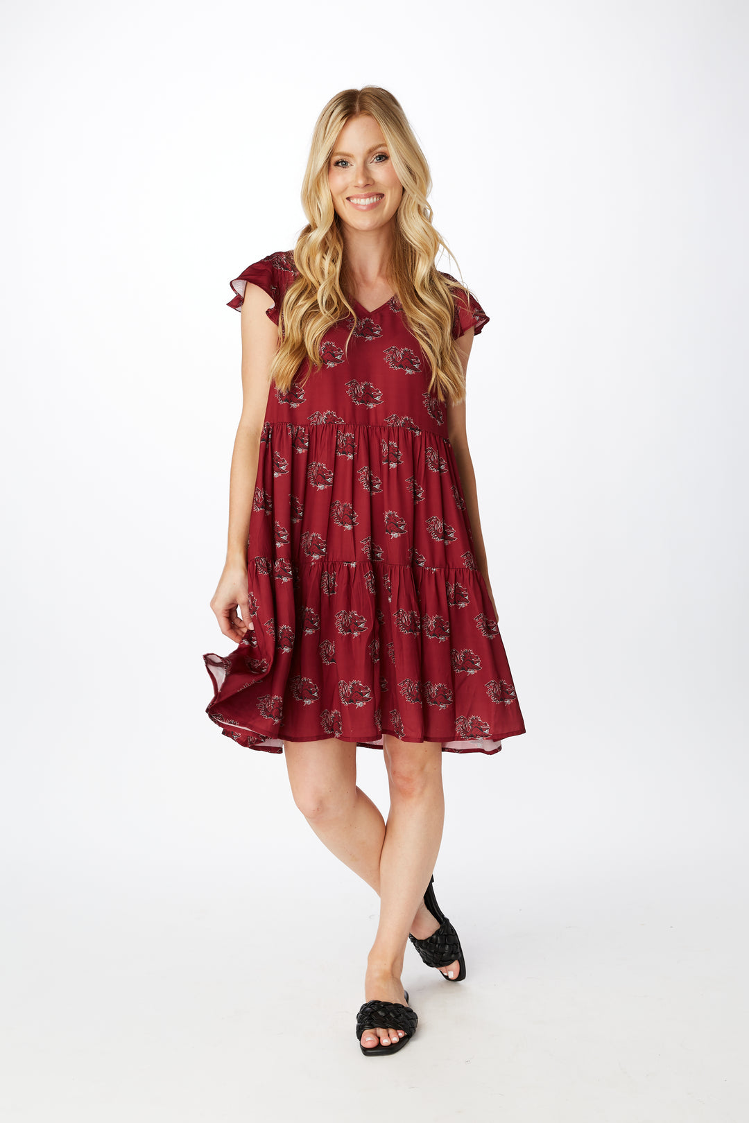 white christmas dresses SE Gamecock Tiered Dress – Miss Cocky