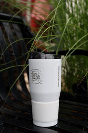 GO Block C 30oz Etched Tumbler - White