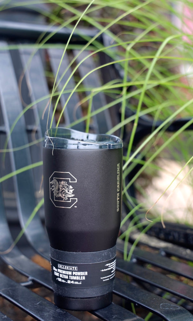 GO Block C 30oz Etched Tumbler - Black