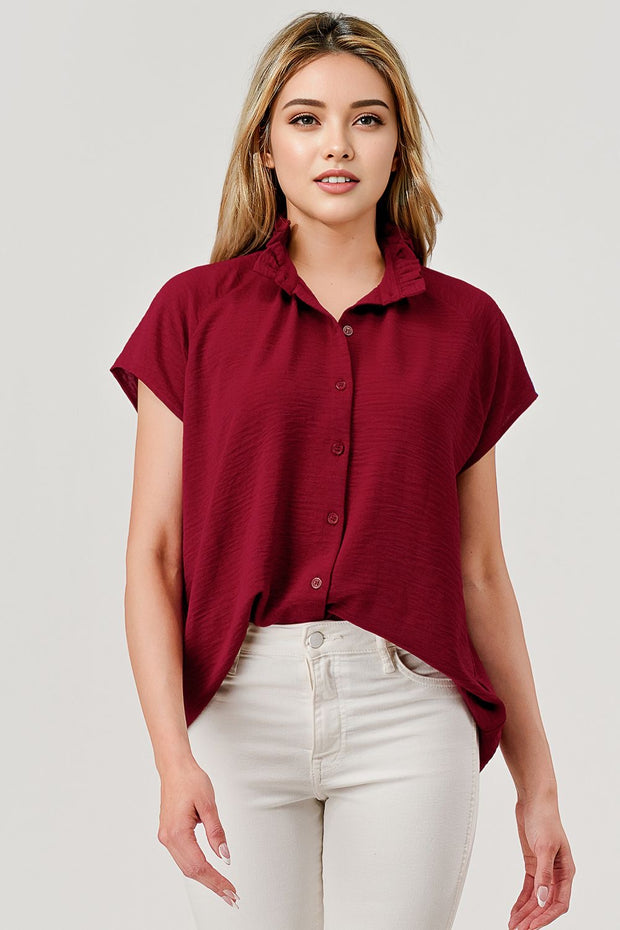 PI Lila Button Down Top