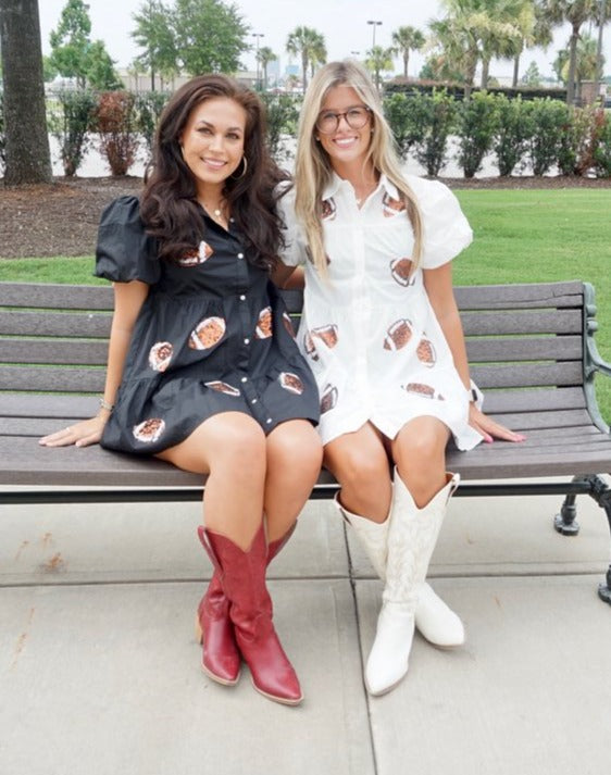 white sequin football dress PE Sequin Trim Football Mini Dress Miss Cocky