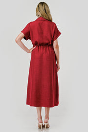 PI Drawstring Midi Dress