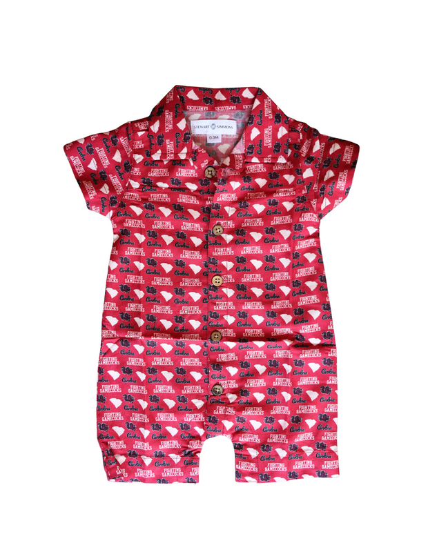 SE Gamecock Unisex Twill Button-Up Onesie