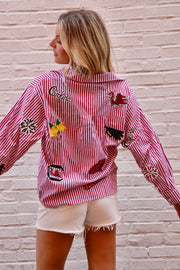 QS SC Mini Icon Striped Button Down