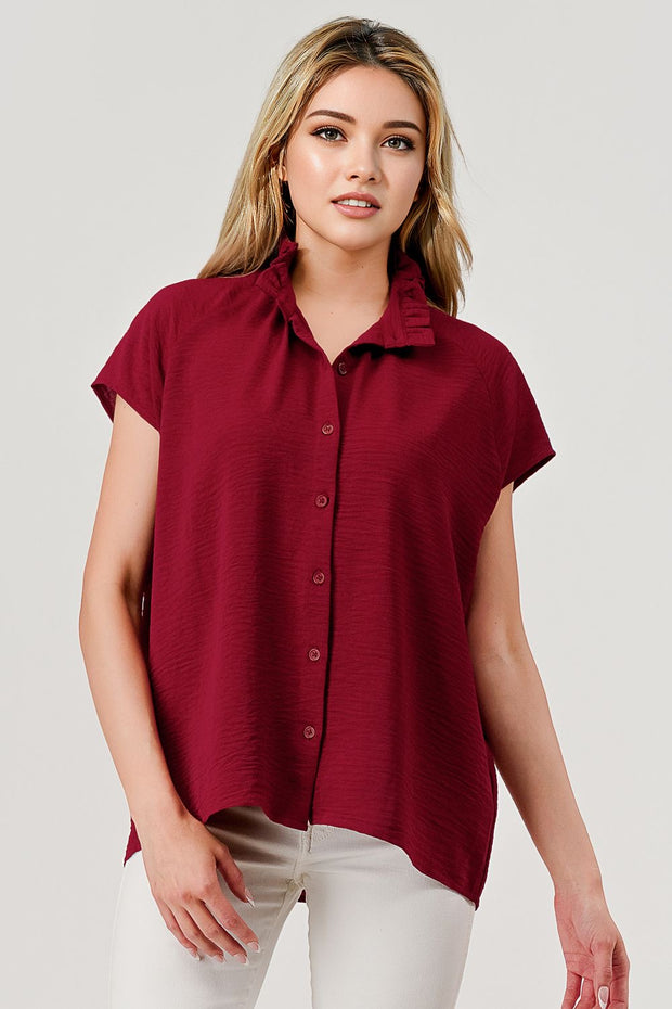 PI Lila Button Down Top