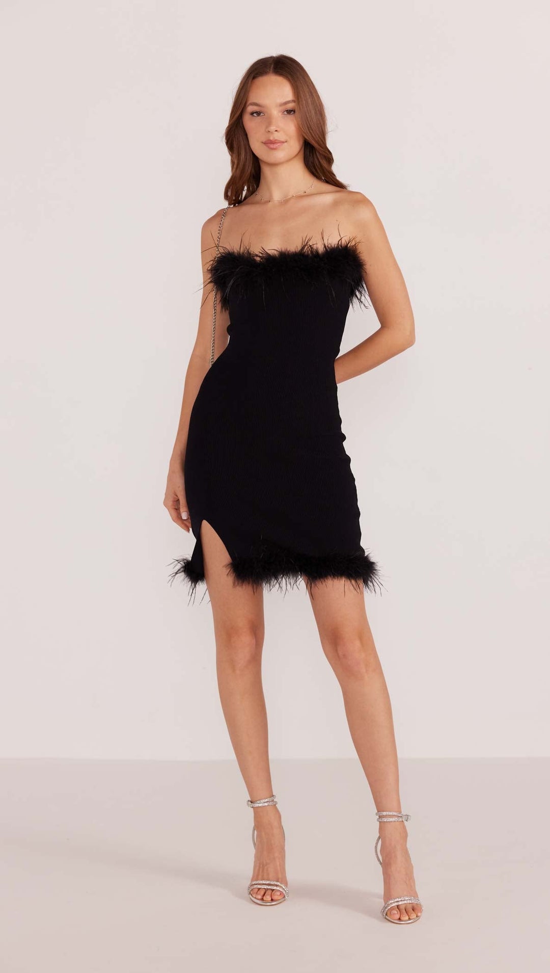MKP Aster Feather Trim Mini Dress – Miss Cocky