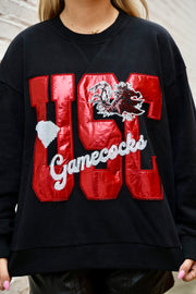QS USC Metallic Word Icons Sweat Shirt
