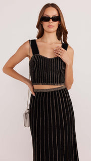 MKP Celia Lurex Stripe Crop Top