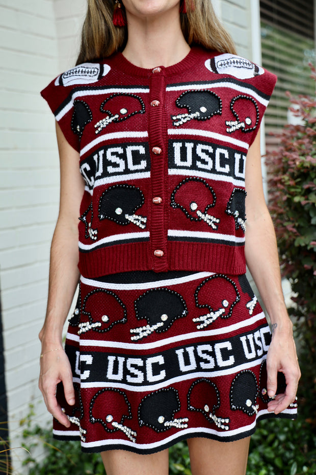 QS South Carolina Football Helmet Stripe Skirt