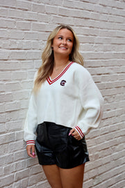 ZZ V-Neck Block C Sweater