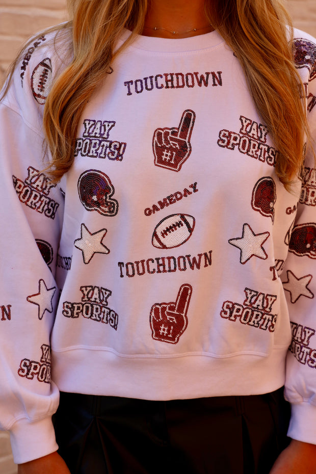 SE Sequin Football Sweatshirt