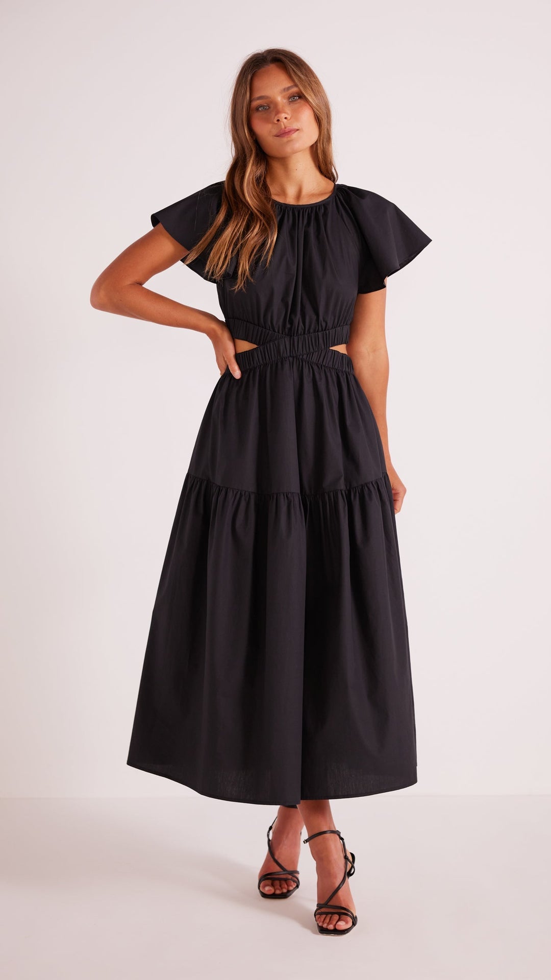 allegra midi dress MKP Allegra Cutout Midi Dress