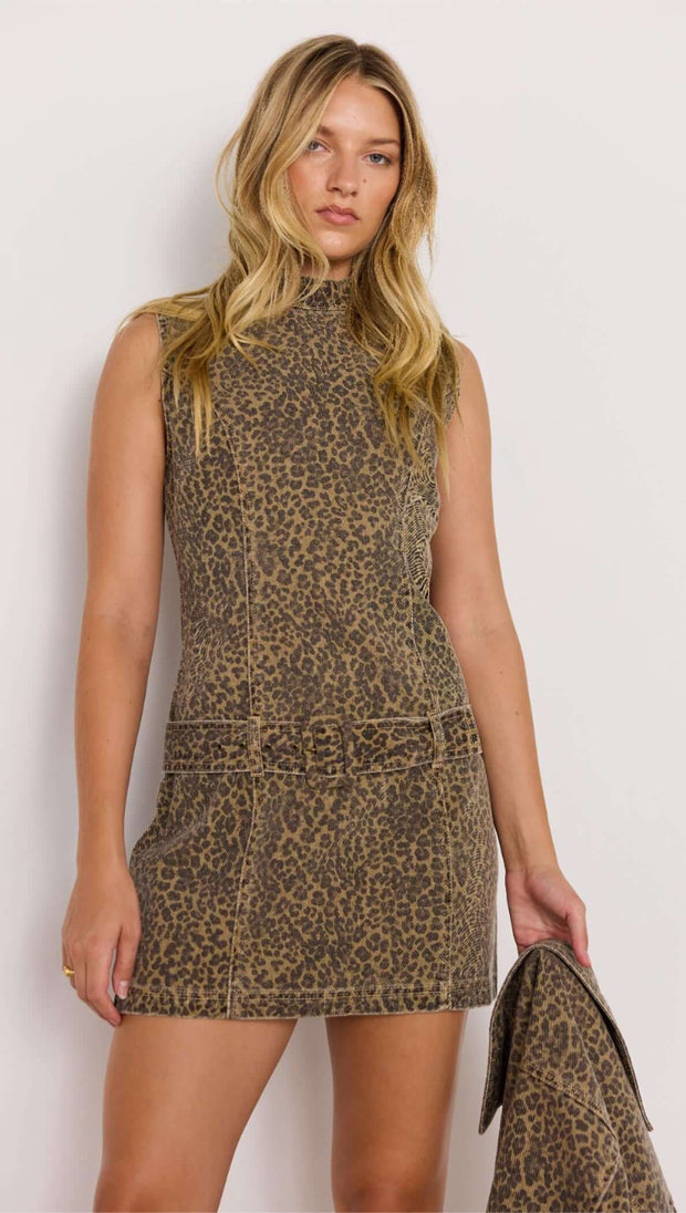 MKP Anouk Animal Print Mini Dress