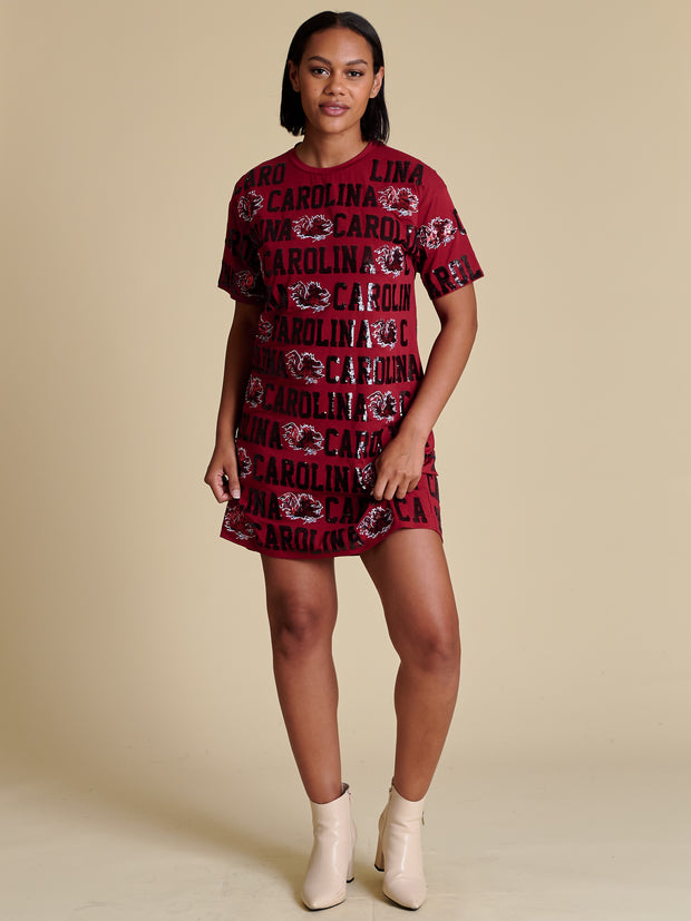 SE Sequin Repeat T-Shirt Dress