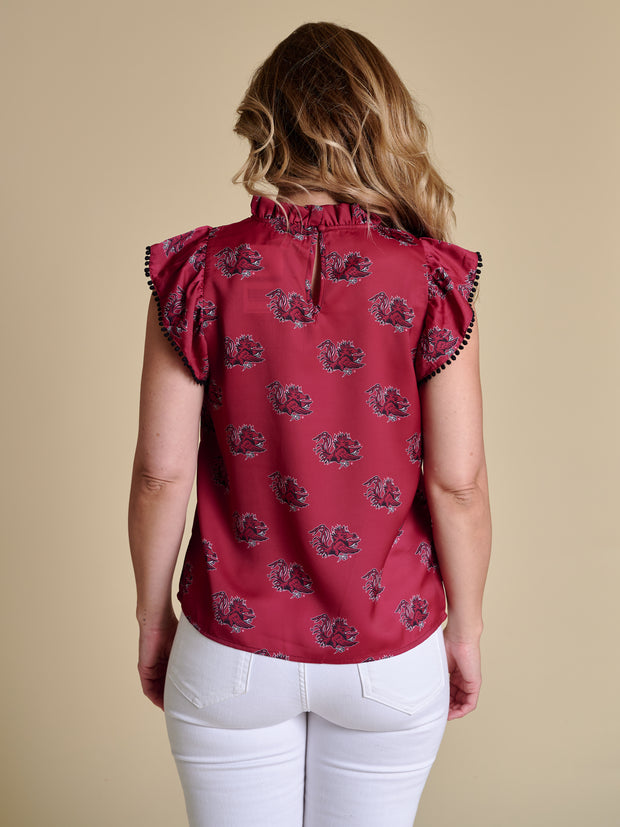 SE Poly Ruffle Sleeve Blouse