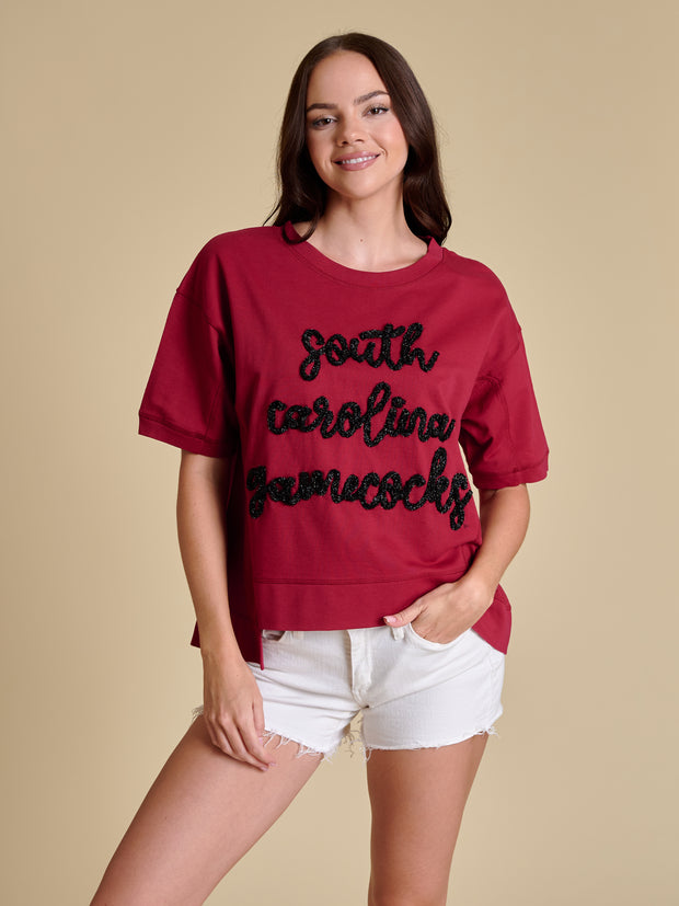 SE Glitter Script Boxy Top SC
