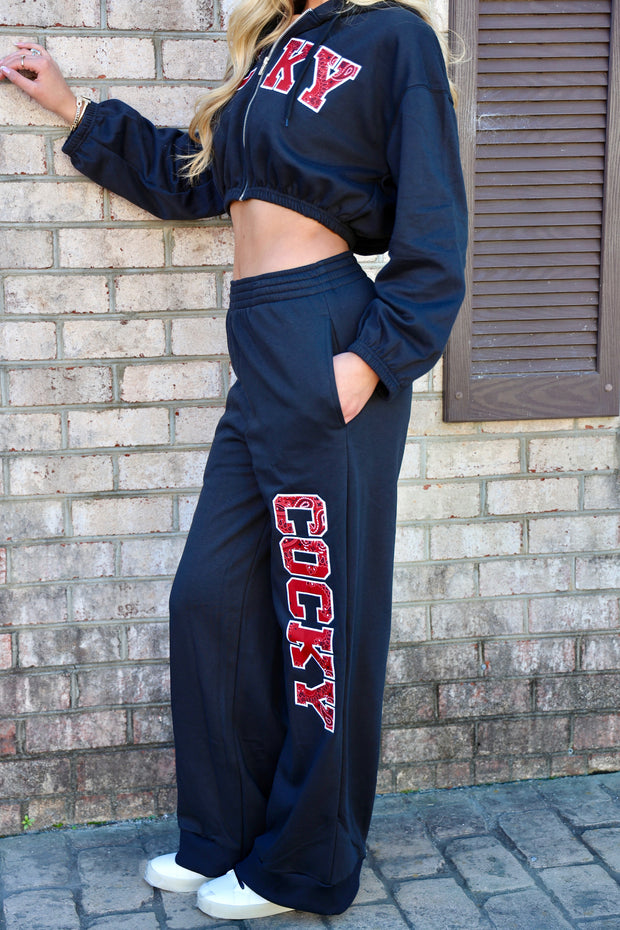 LJ Cocky Flare Leg Sweatpants