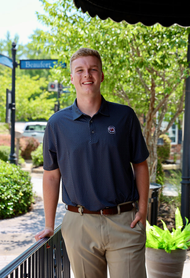 CB Pike Eco Symmetry Print Polo