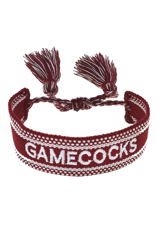 CV Gamecocks Woven Tassel Bracelet