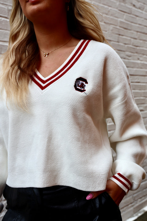 ZZ V-Neck Block C Sweater