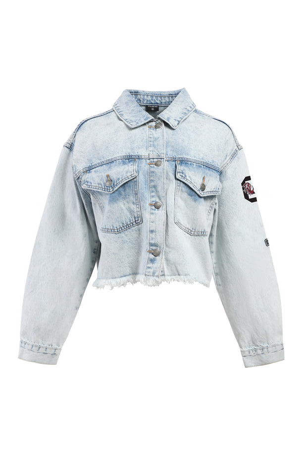 HV Block USC Frayed Jean Jacket