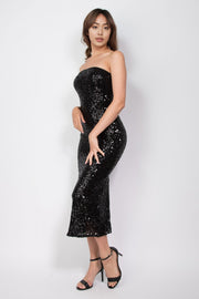 SIB Sequin Tube Midi Dress