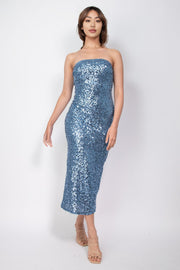 SIB Sequin Tube Midi Dress