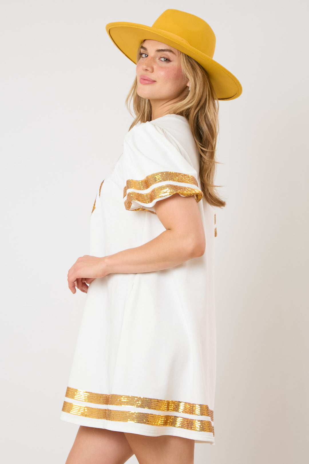 PE Sequin Trim Football Mini Dress – Miss Cocky