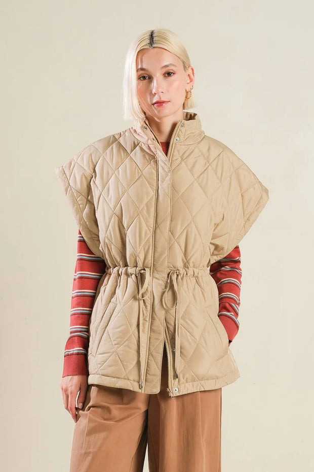 FT Cinched Waist Quilted Vest