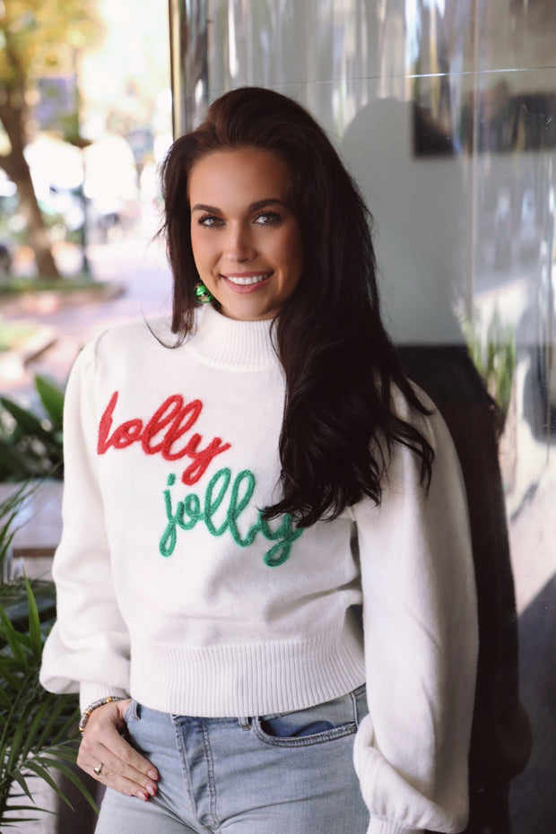 PE Holly Jolly Puff Sweater