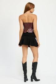 EMP Leather Corset Top