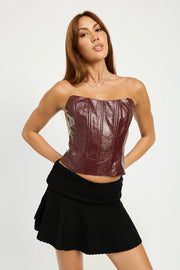 EMP Leather Corset Top